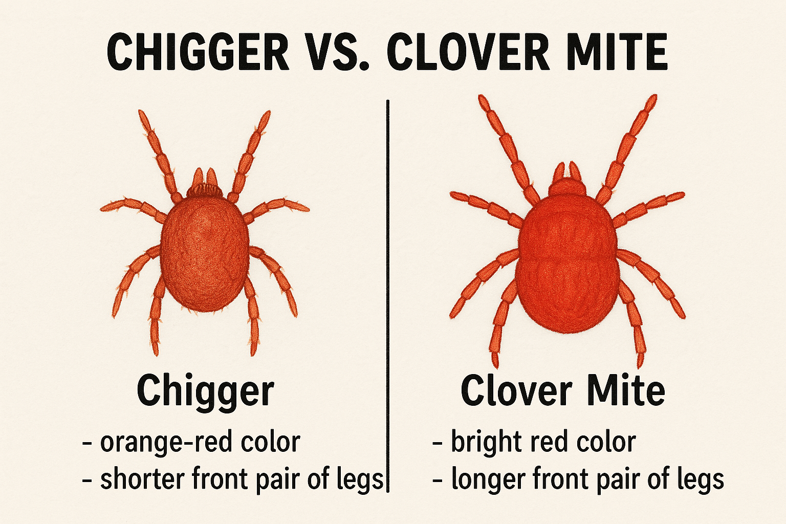 Clover mites vs Chiggers: What’s the Difference – Take Care Termite ...